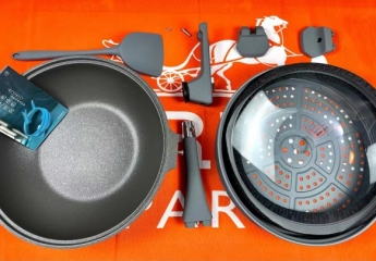 【金测评】帝伯朗菲尼雅浮雕钛钻多用不粘锅:轻松搞定煎炒蒸炸煮烤涮炖