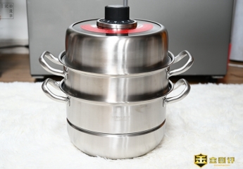 【金测评】用料扎实蒸煮全能的蒸锅,还有定时功能,康巴赫防干烧省心蒸锅上手
